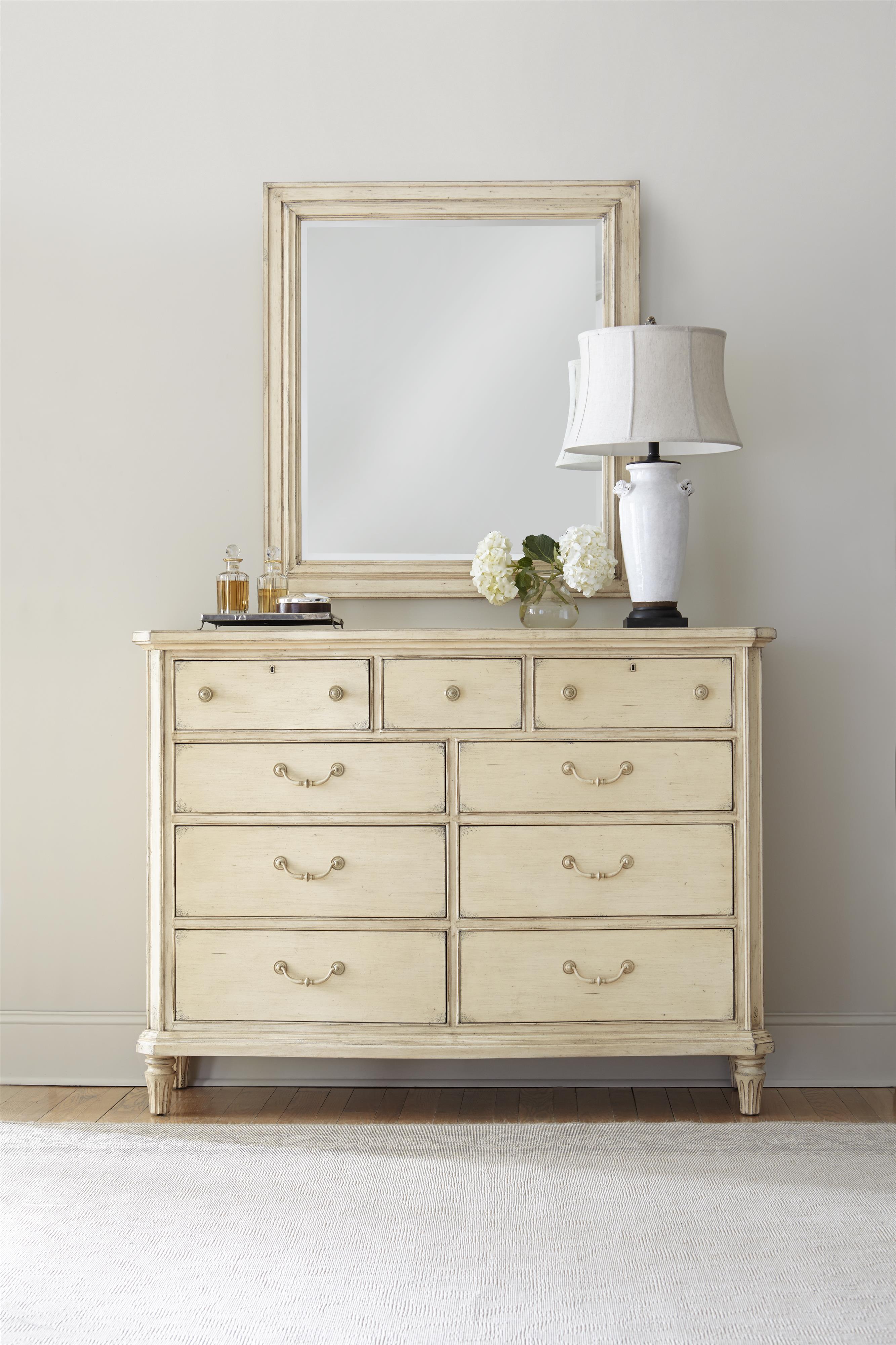 Stanley Furniture European Cottage Nine Drawer Dresser Chest with Wood